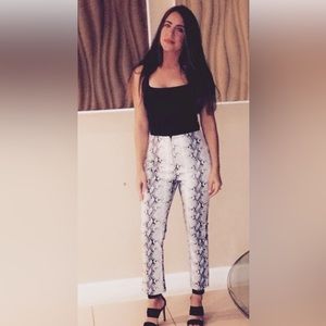 Wild Honey snake skin, faux leather pants